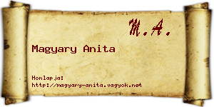 Magyary Anita névjegykártya